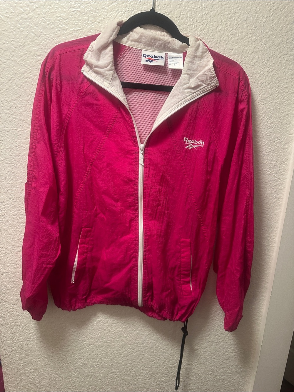 Vintage Reebok Pink Windbreaker Jacket